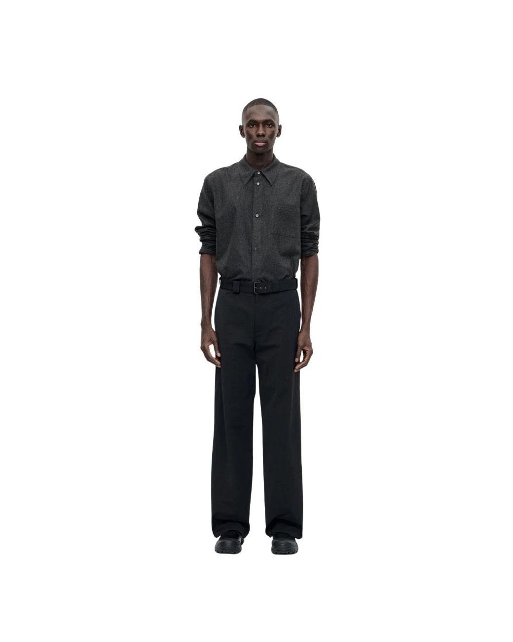 BERNER KUHL Black Wide Trousers for men