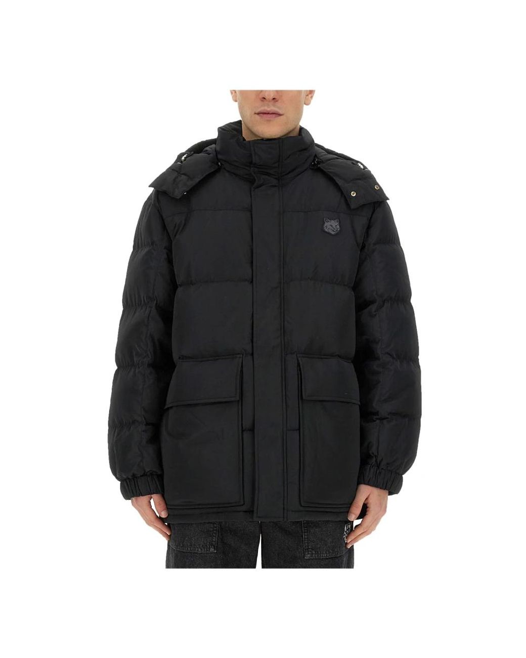 Maison Kitsuné Black Winter Jackets for men