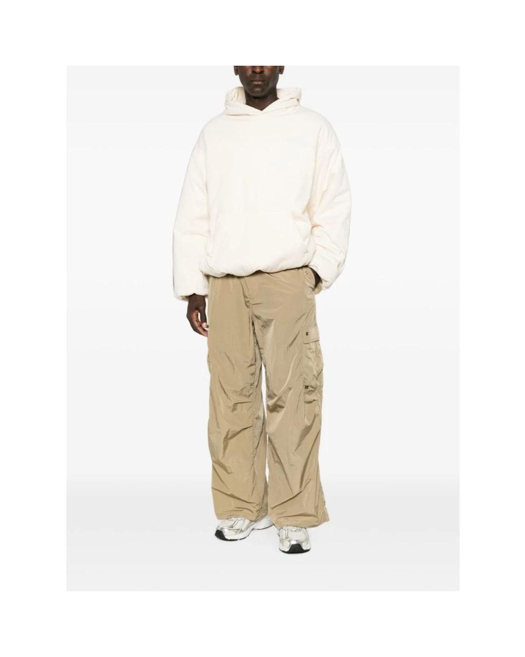 Palm Angels Natural Wide Trousers for men