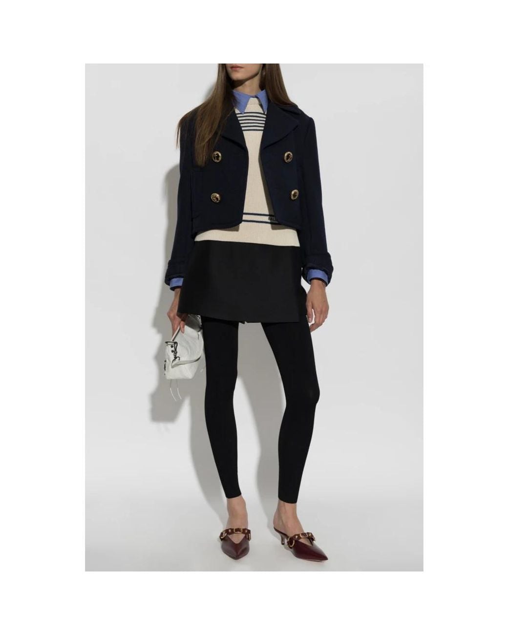 Balenciaga White Round-Neck Knitwear