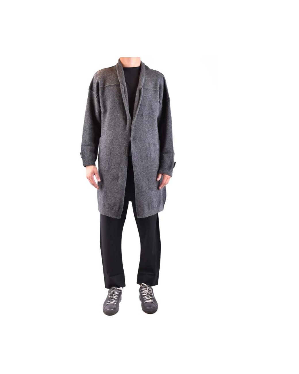 Isabel Benenato Gray Single-Breasted Coats for men