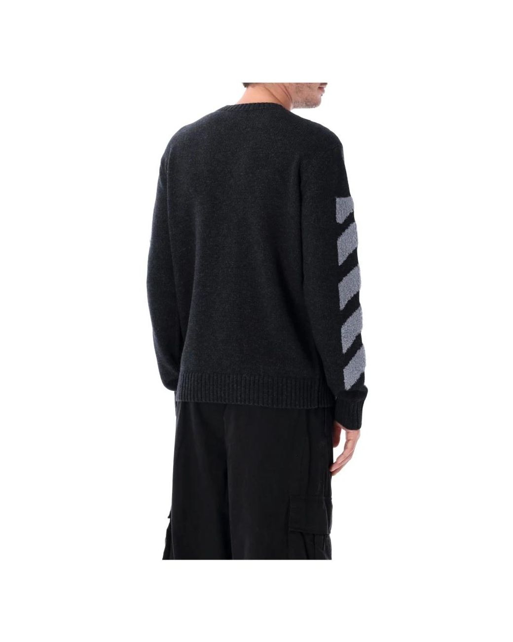 Off-White c/o Virgil Abloh Black Round-Neck Knitwear for men