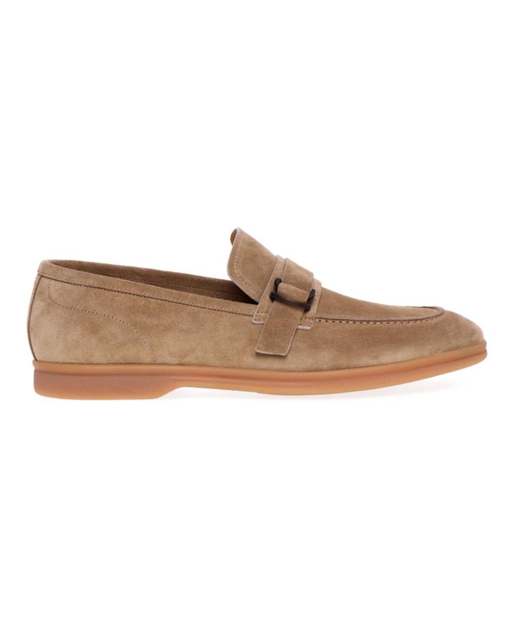 Fabi Suède Mocassin Met Bit in het Natural voor heren