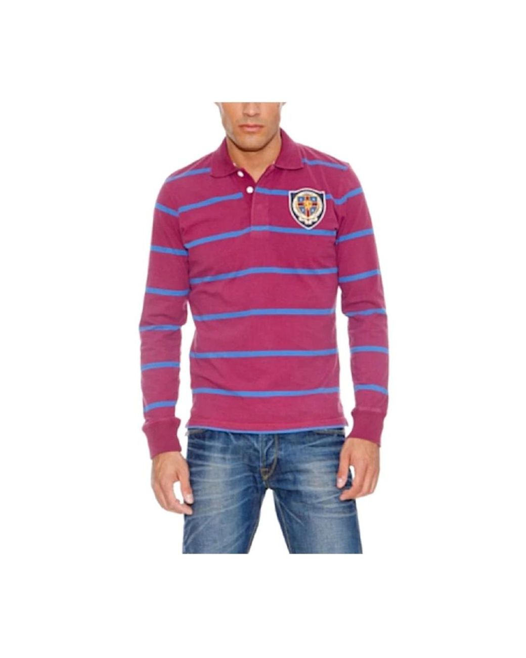 Pepe Jeans Red Long Sleeve T-Shirts for men