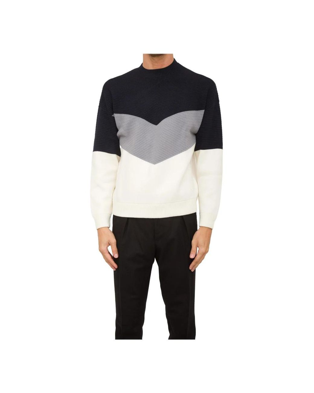 Emporio Armani Black Round-Neck Knitwear for men