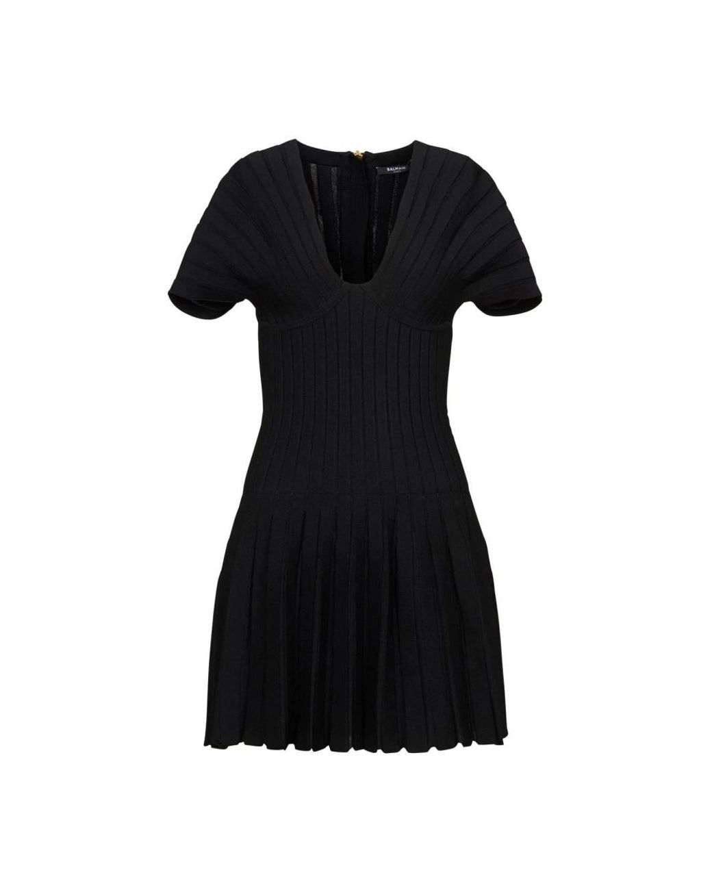Balmain Black Knitted Dresses