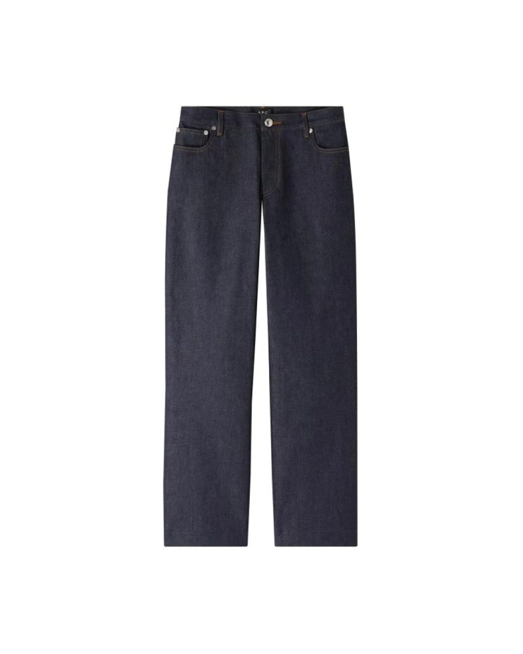 A.P.C. Jeans ,Blauw ,Denim Vintage Straight Leg Japanese Denim Jeans in het Blue