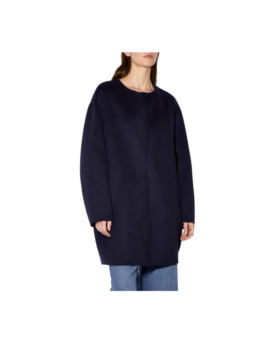 Liviana Conti Blue Single-Breasted Coats