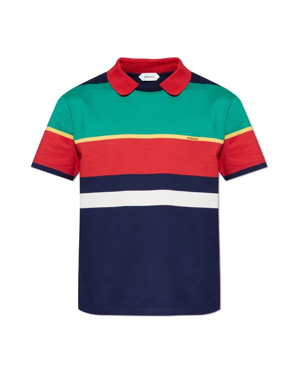 Versace Gestreept Poloshirt in het Blue voor heren