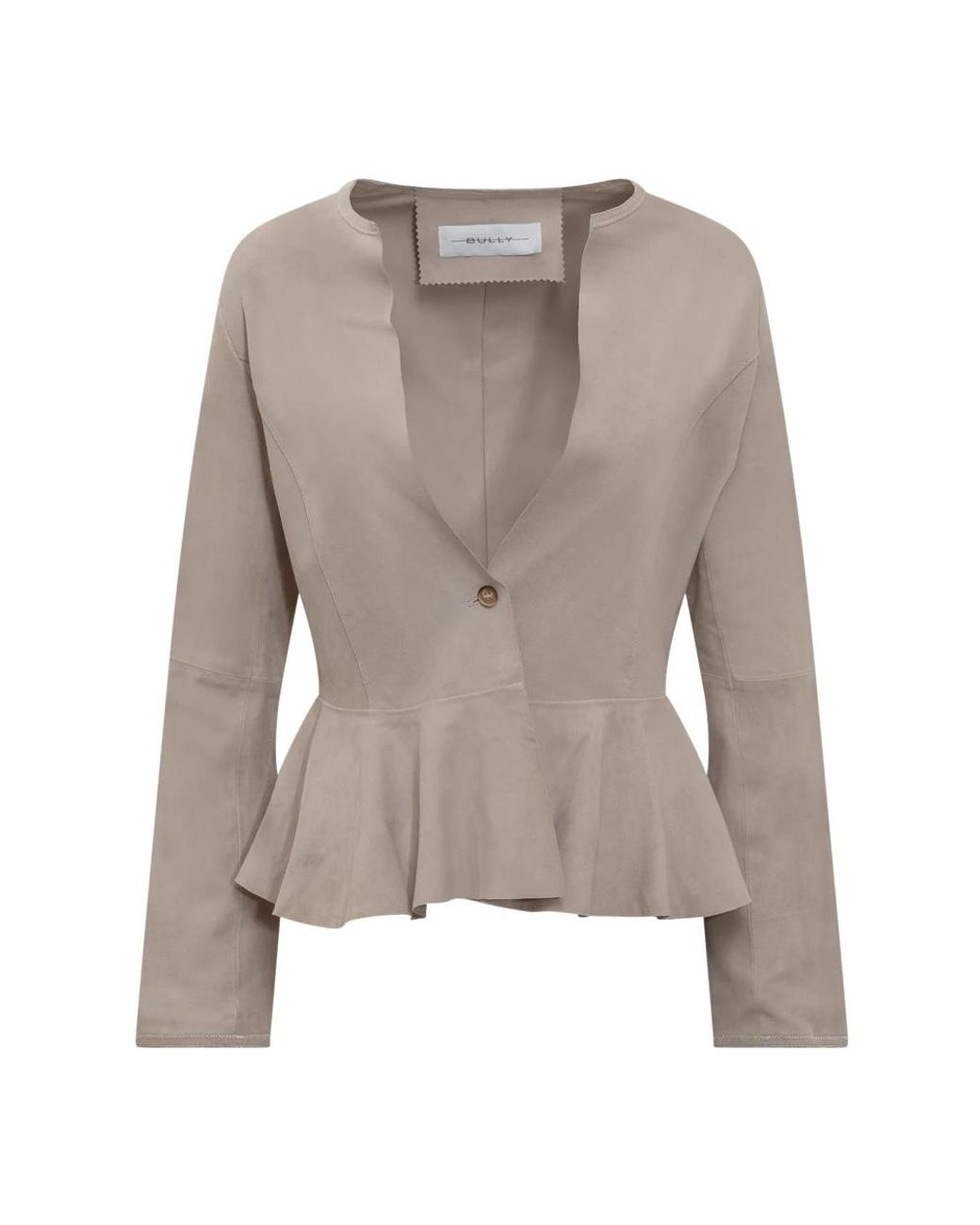 Bully Gray Leather Jackets