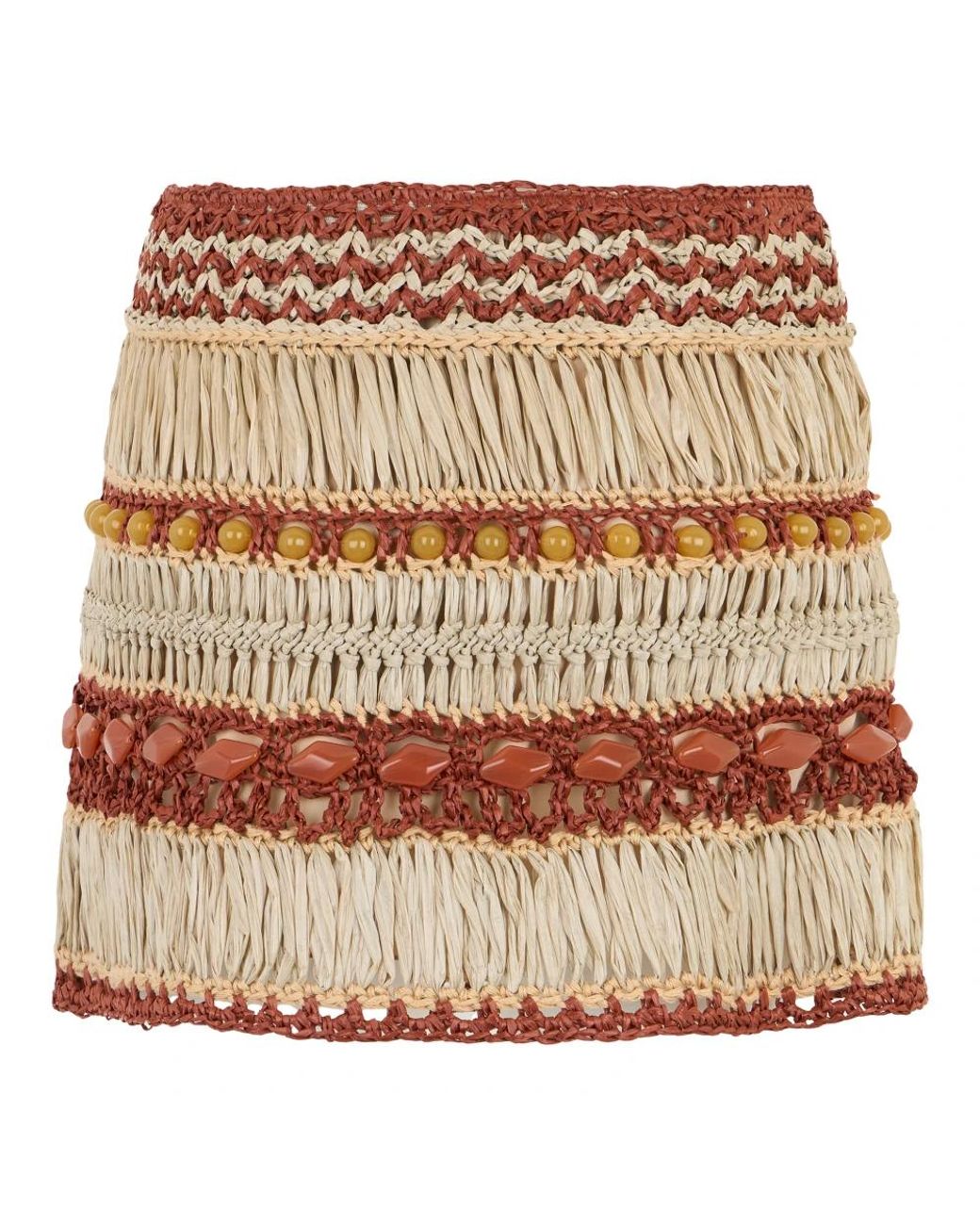 Alberta Ferretti Natural Short Skirts