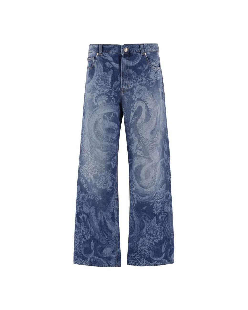 Just Cavalli Blue Wide Jeans