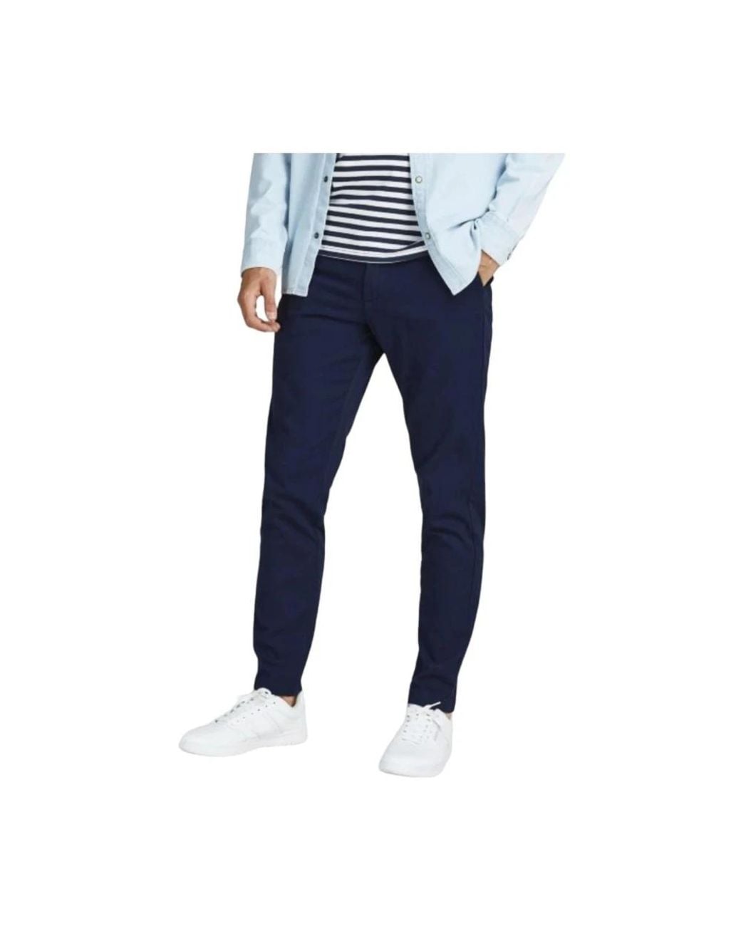 Jack & Jones Blue Slim-Fit Trousers for men