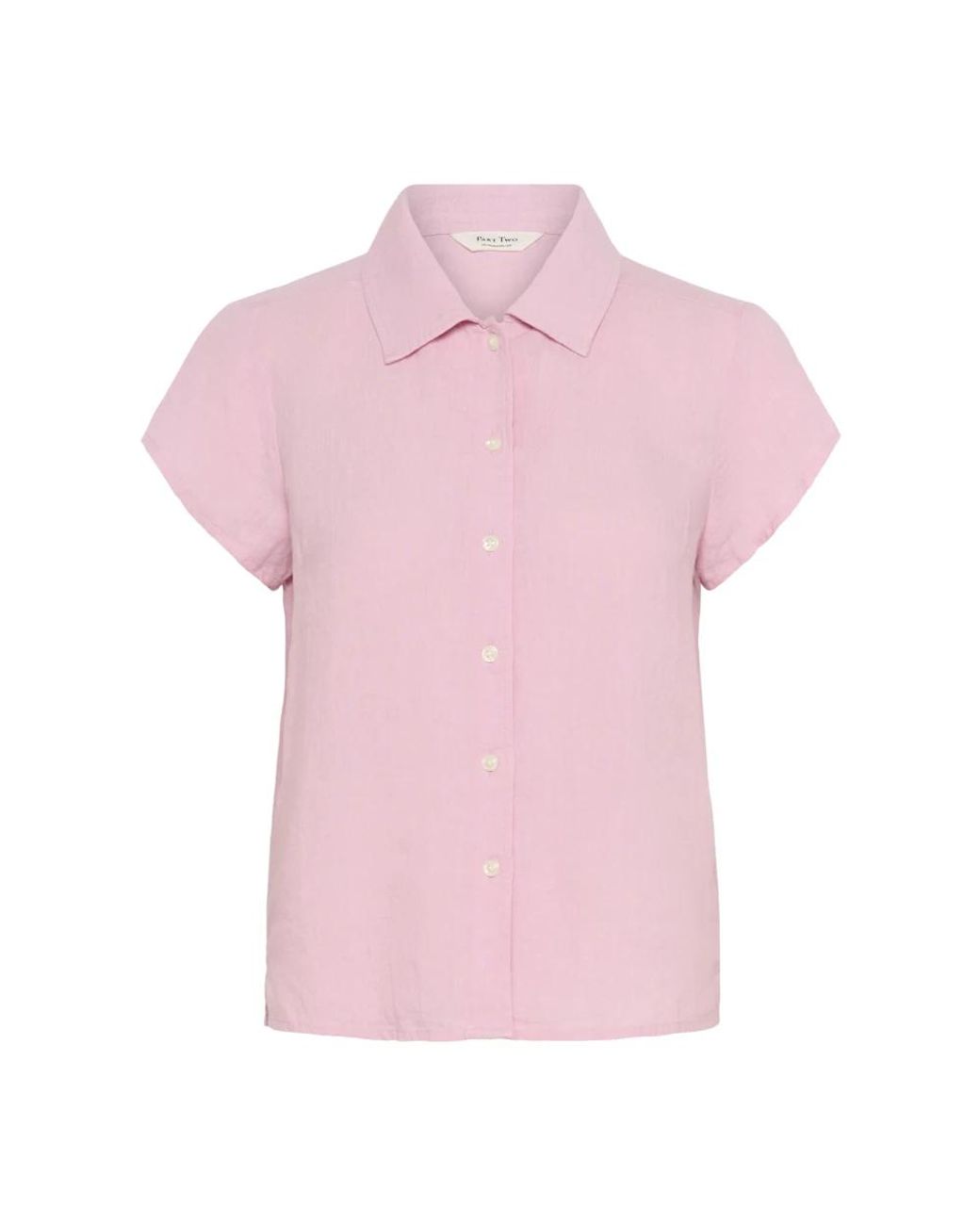 Part Two Overhemden ,Roze Nectar Blouse Met Korte Mouwen in het Pink
