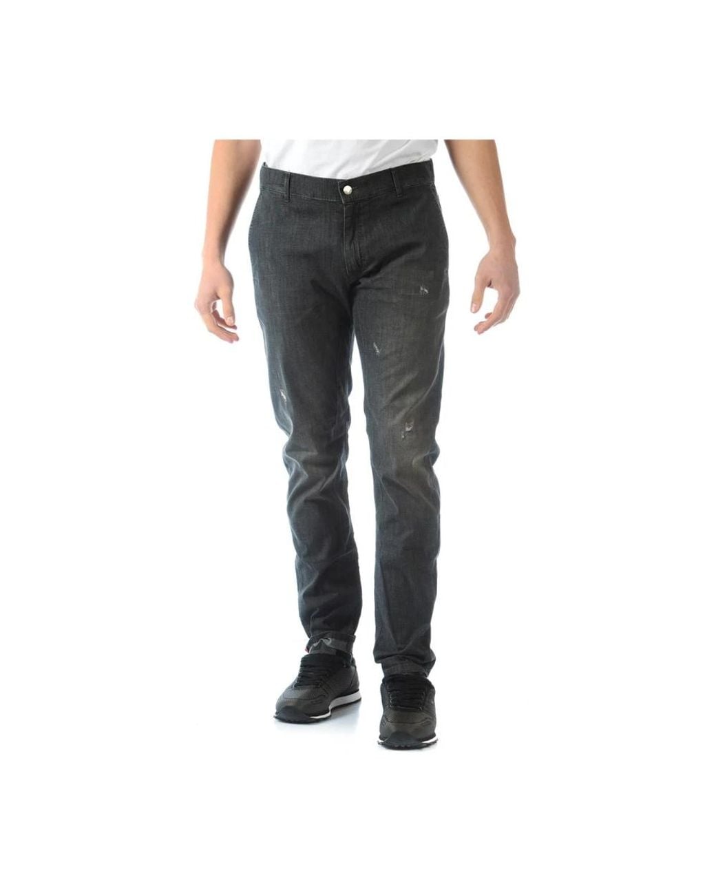 Daniele Alessandrini Black Slim Fit Jeans for men