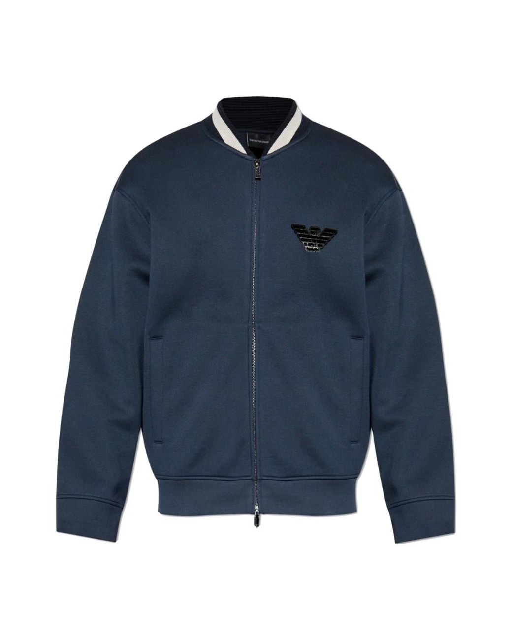 Emporio Armani Hoodies & Sweatvesten ,Blauw ,Leer Sweatshirts & Hoodies in het Blue voor heren