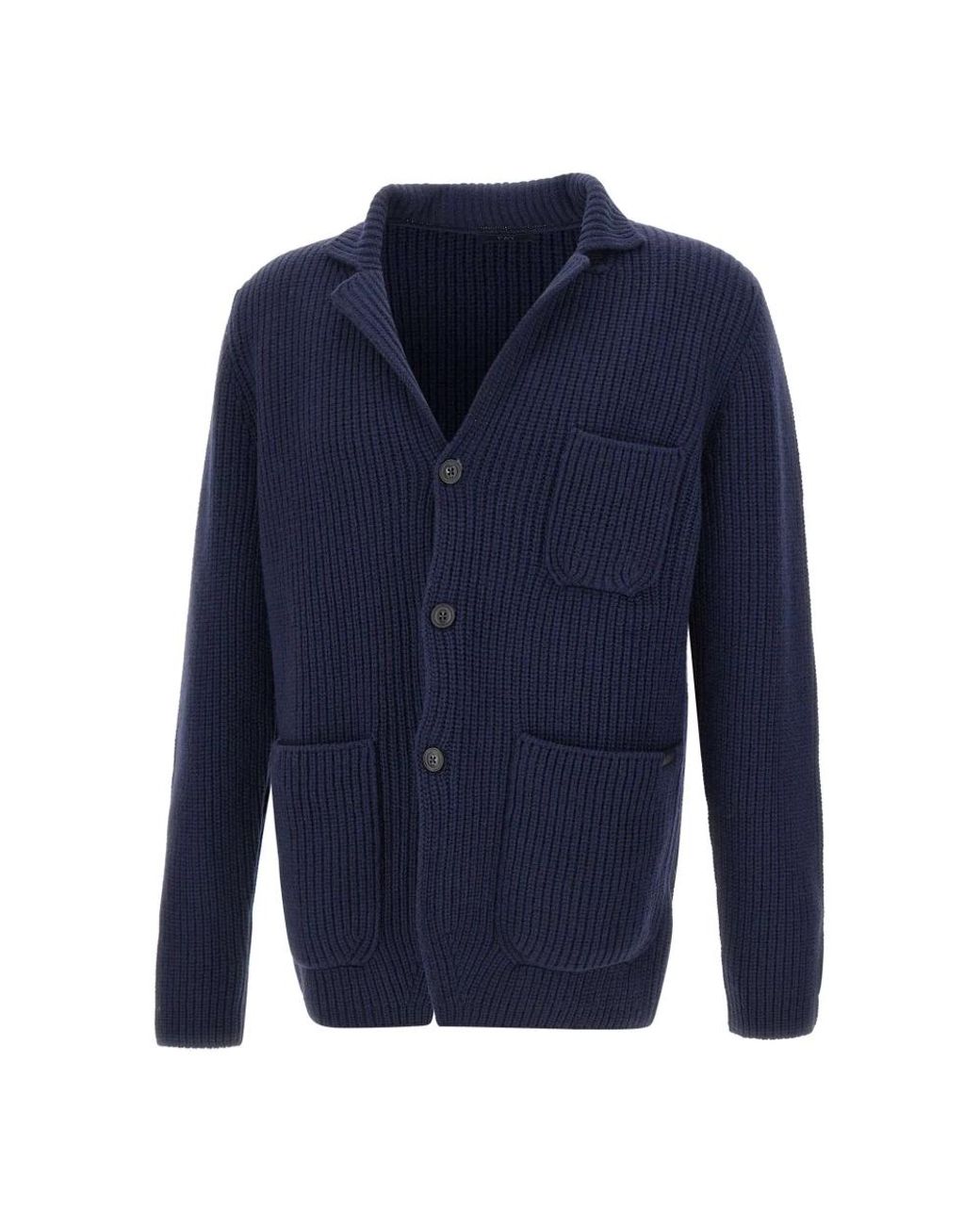 Fay Truien & Vesten ,Blauw ,Wol Wool Jacket in het Blue voor heren