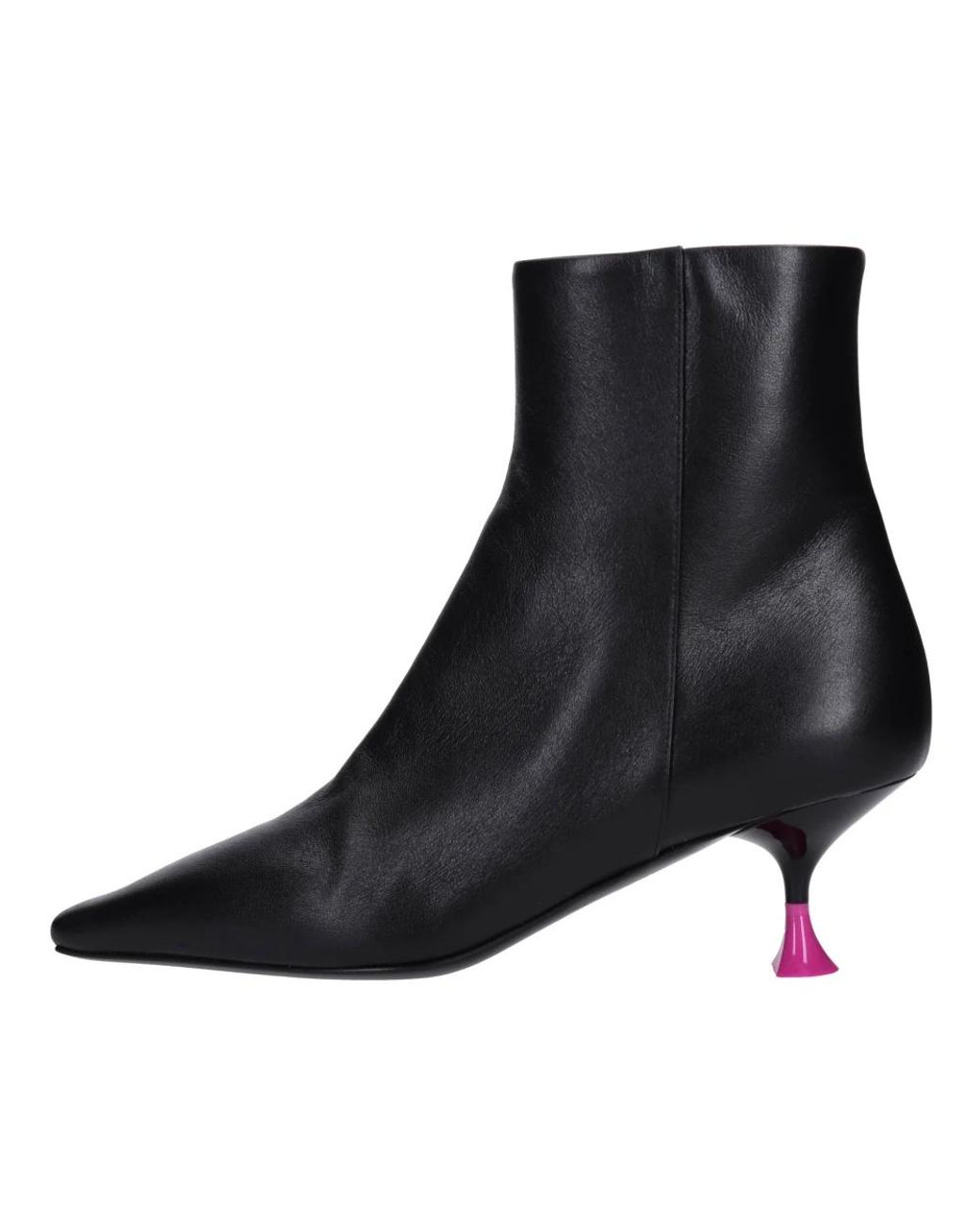 3Juin Black Heeled Boots