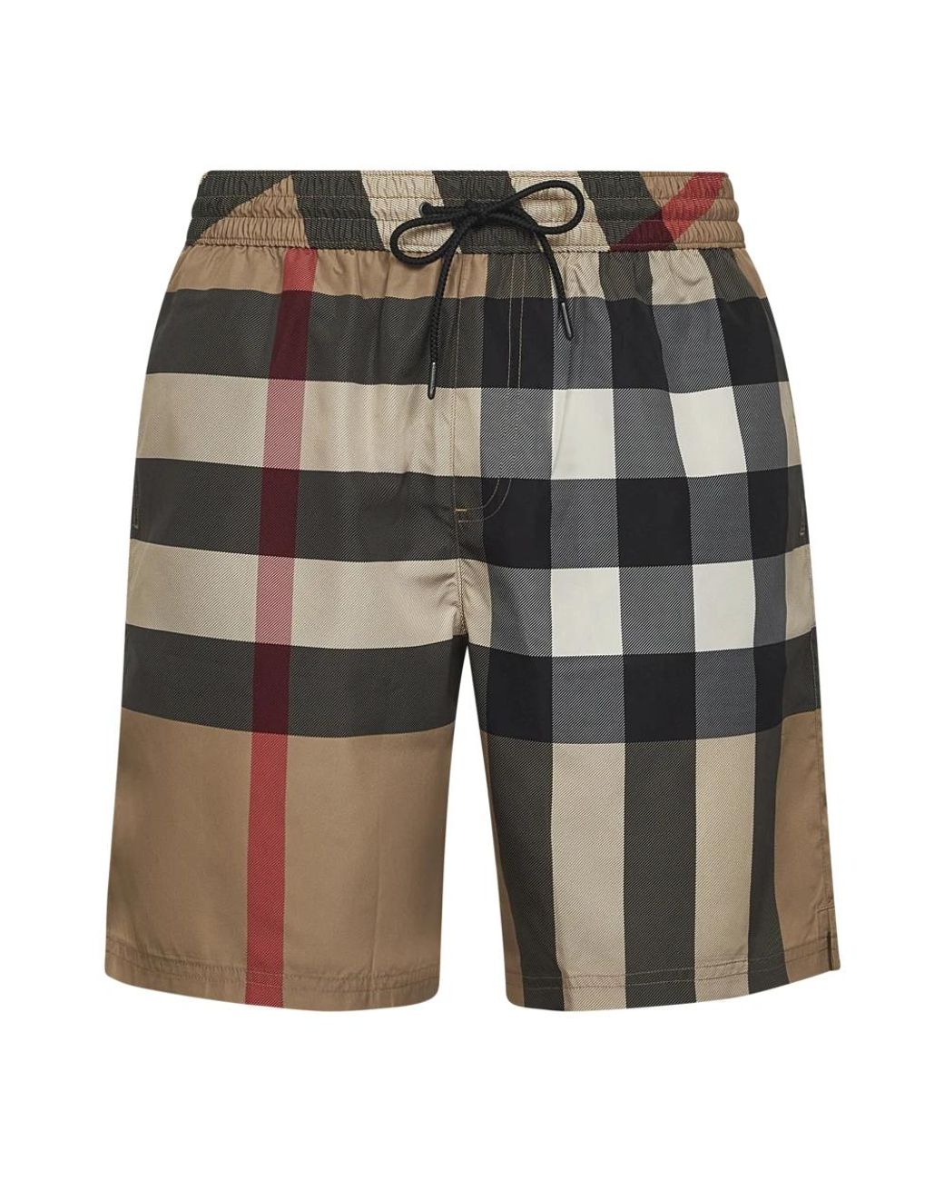 Burberry Badmode ,Veelkleurig ,Polyester Geruite Zwemshorts in het Gray voor heren