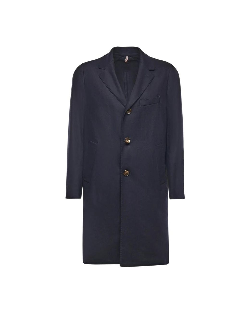 Santaniello Blue Single-Breasted Coats for men
