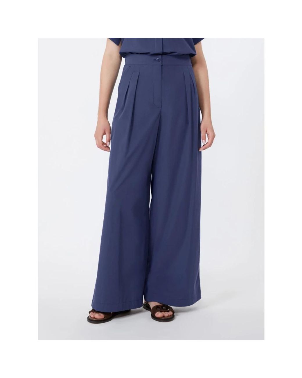 Weekend by Maxmara Blue Wide Trousers