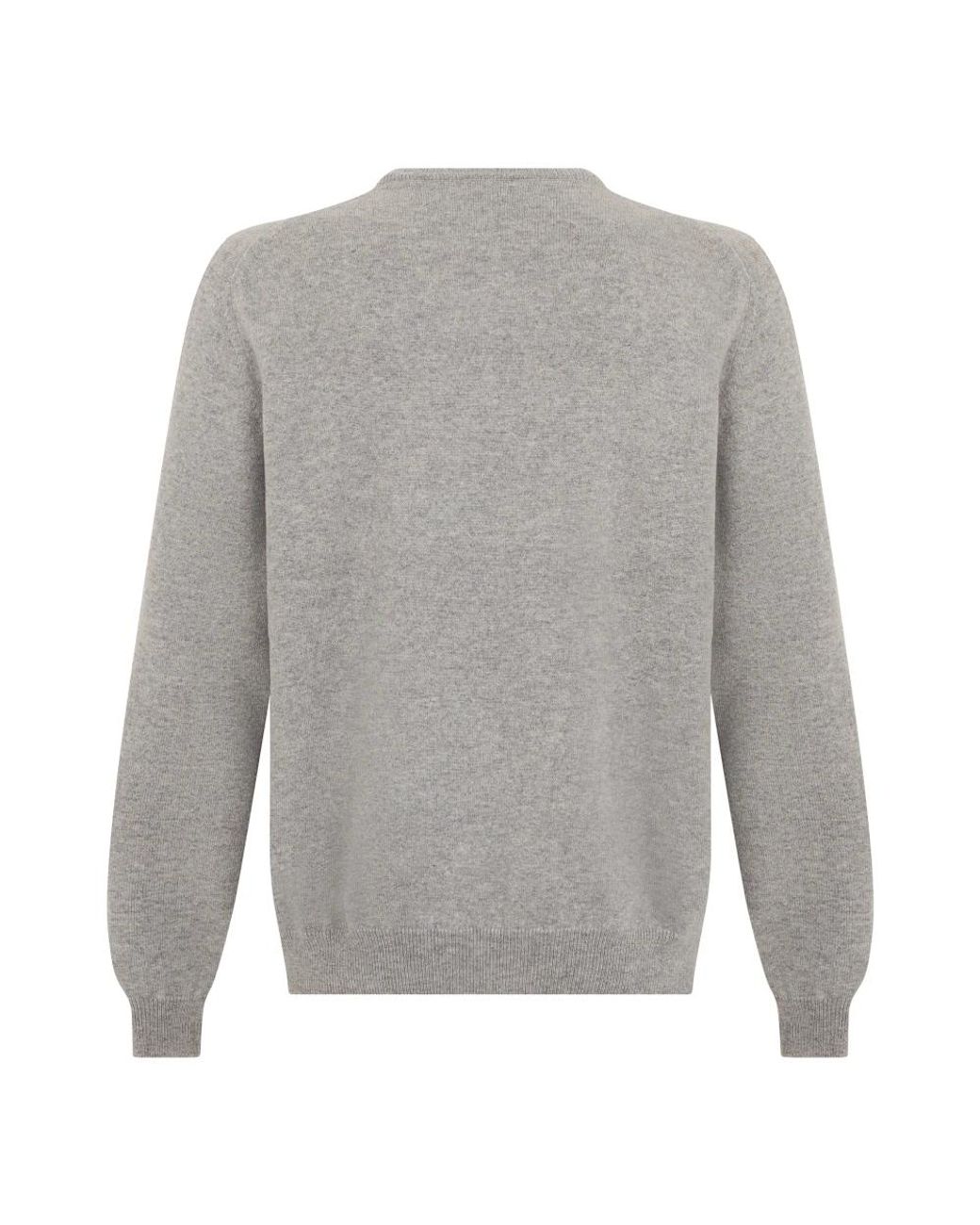 Fedeli Gray V-Neck Knitwear for men