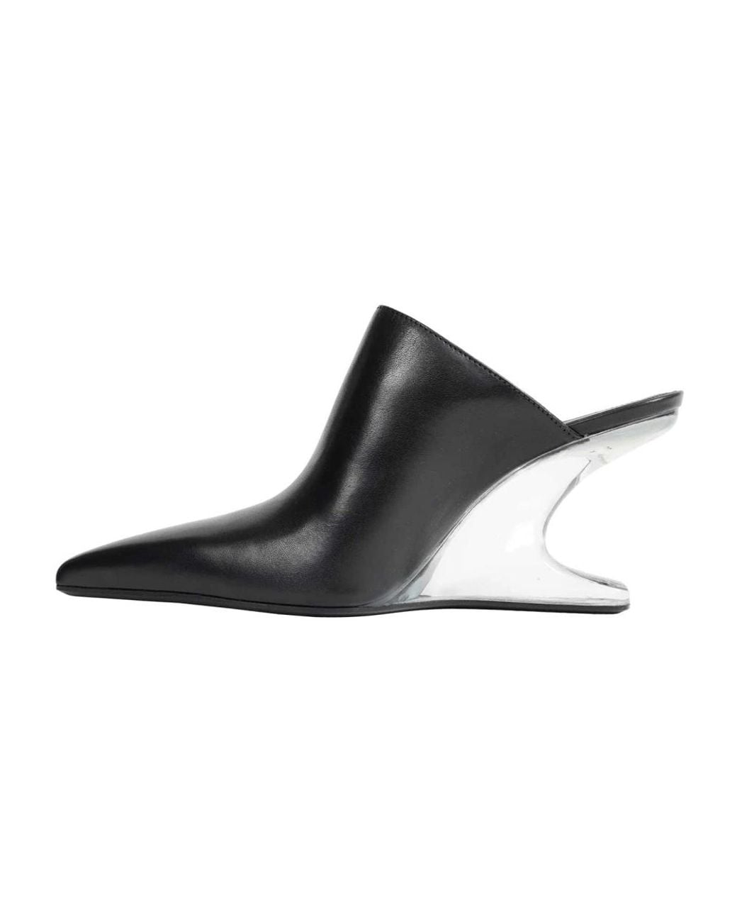Rick Owens Gray Heeled Mules