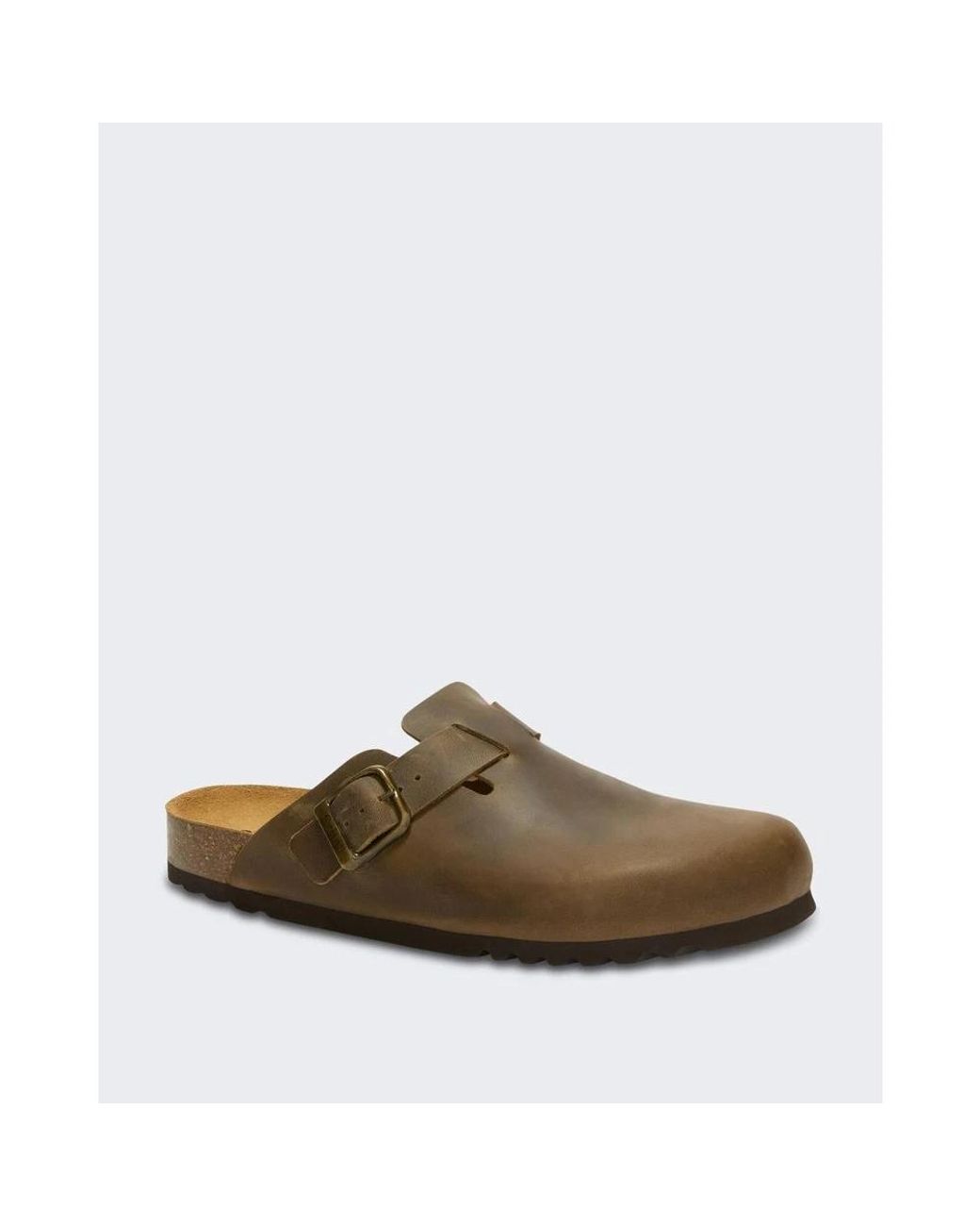 Mules Scholl de hombre de color Brown