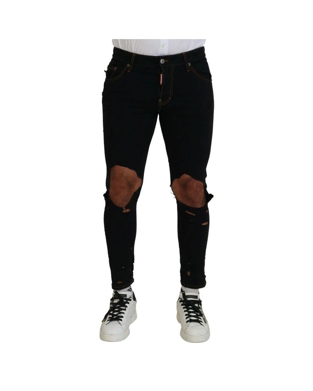 DSquared² Black Slim Fit Jeans for men