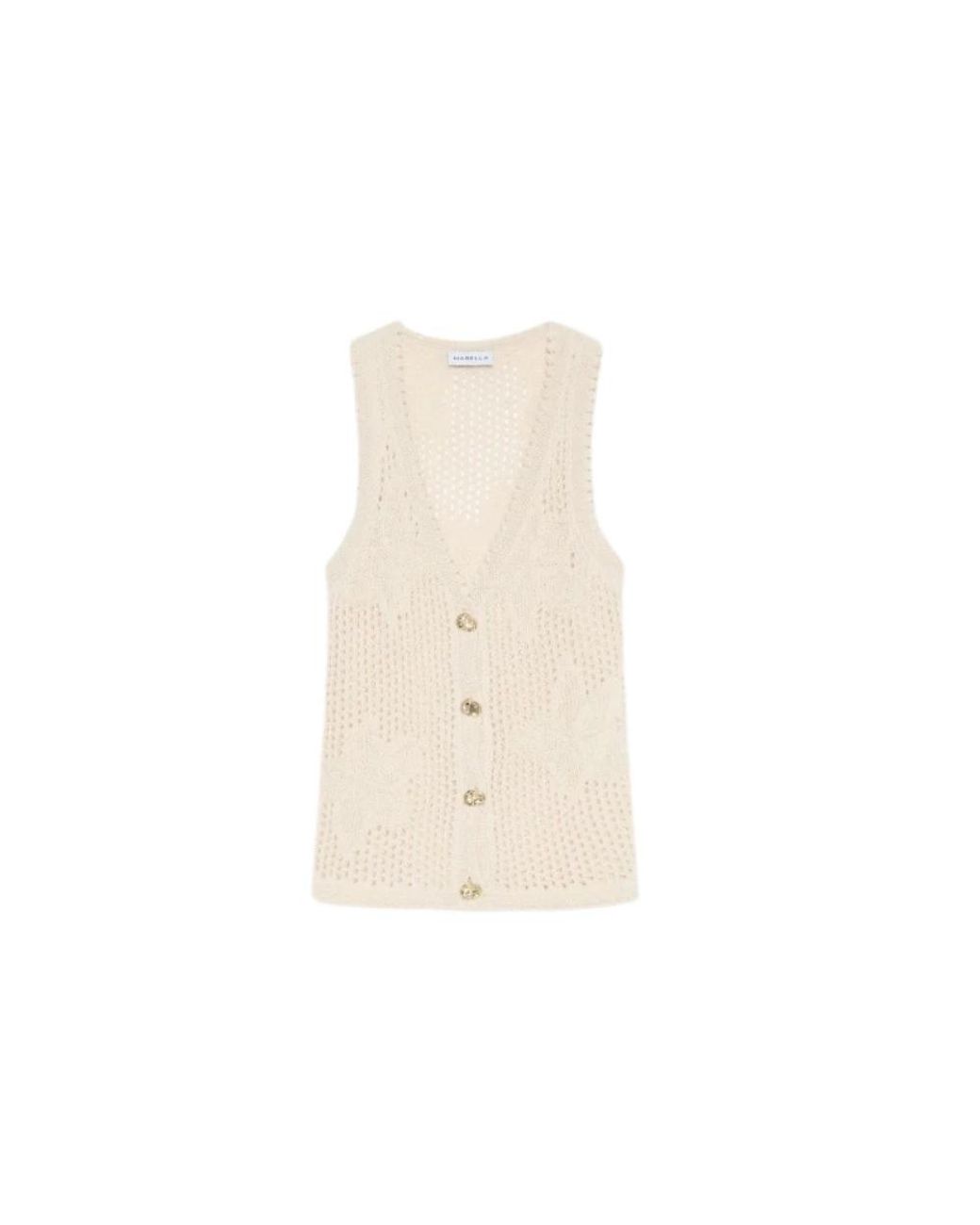 Marella Natural Sleeveless Tops