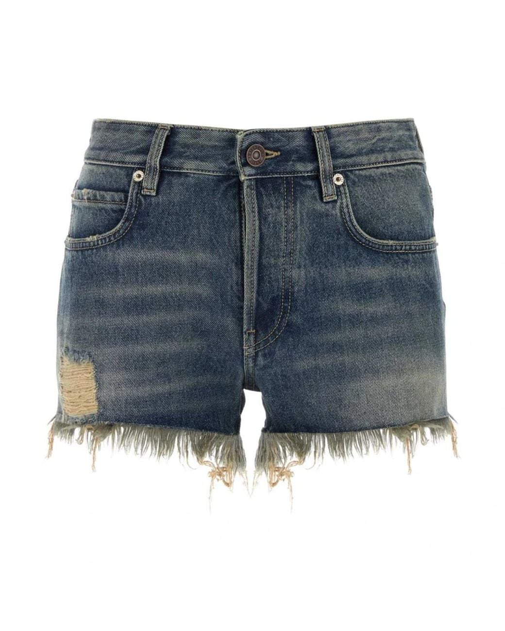Balenciaga Blue Denim Shorts