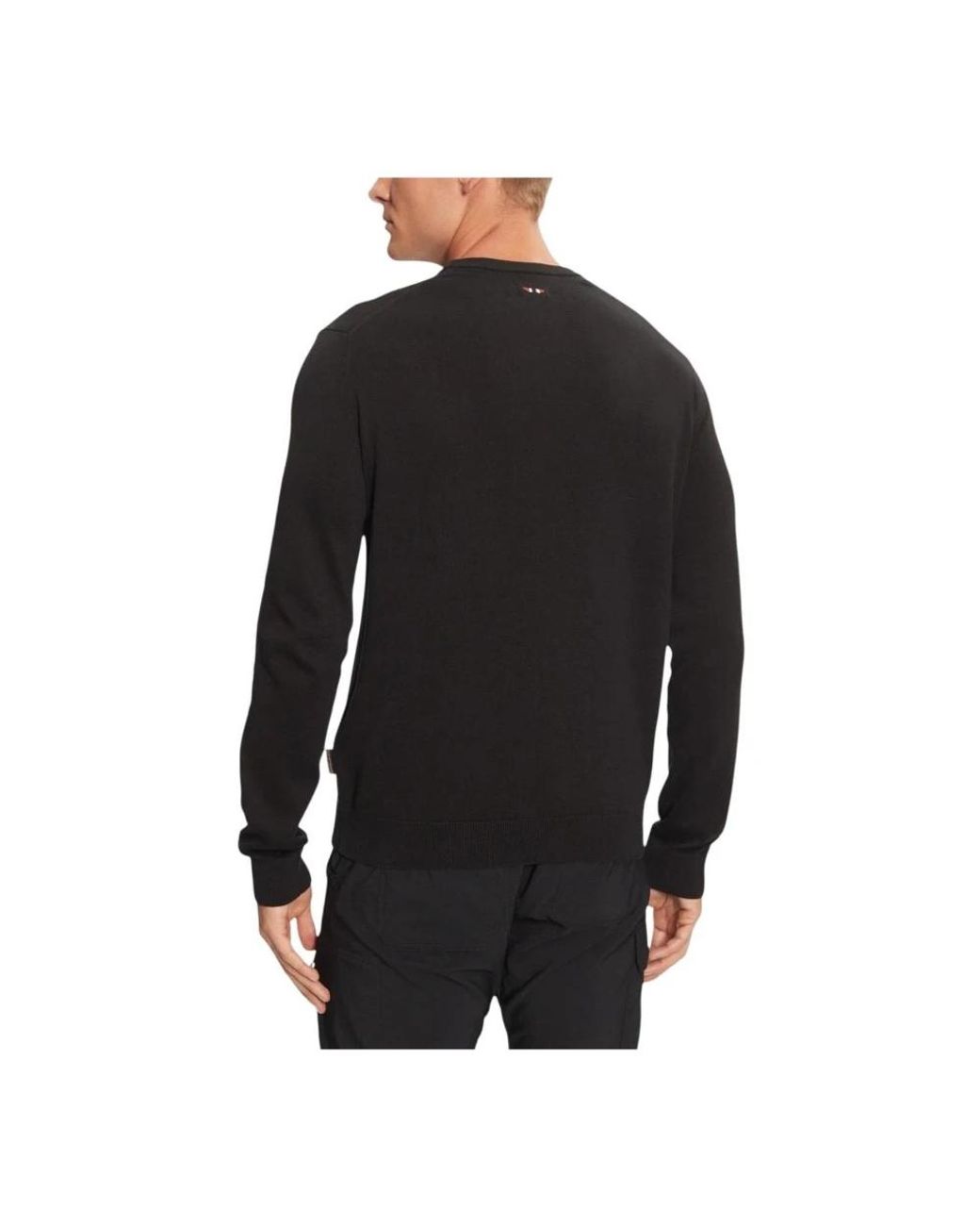 Napapijri Black Round-Neck Knitwear for men