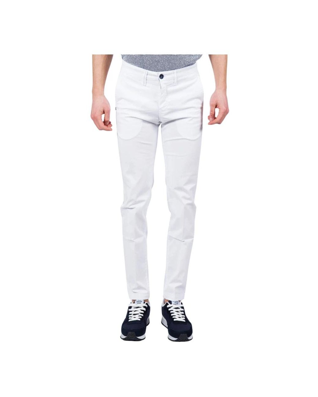 Re-hash Broeken ,Wit ,Katoen Chino in het White voor heren