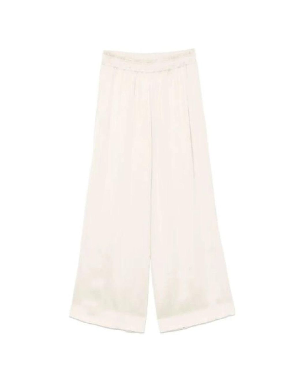 Fabiana Filippi White Wide Trousers