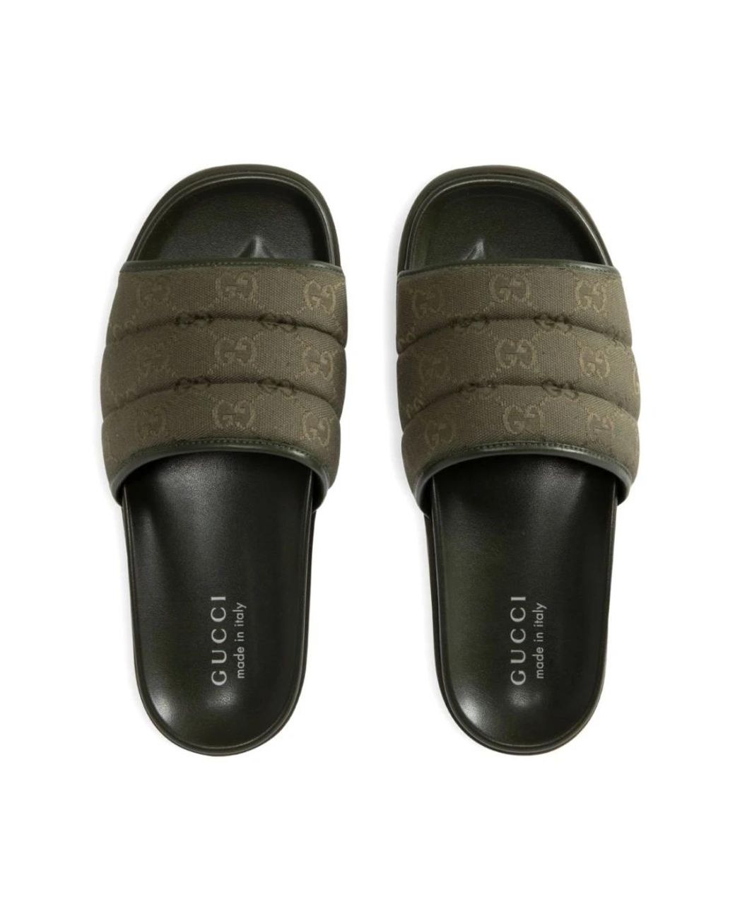 Gucci Green Sliders for men