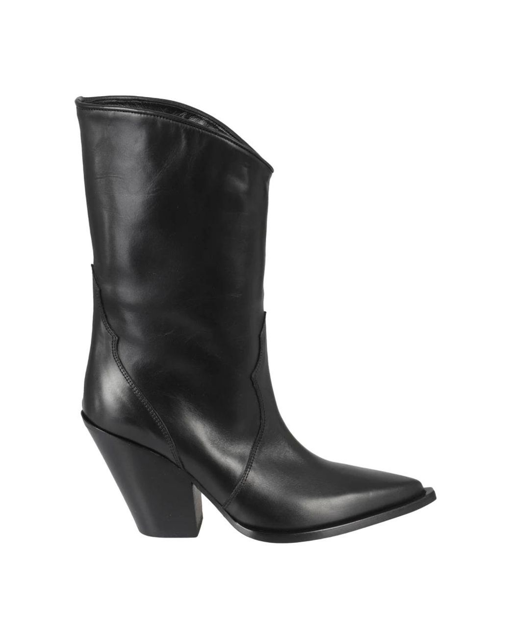 Elena Iachi Black Cowboy & Biker Boots