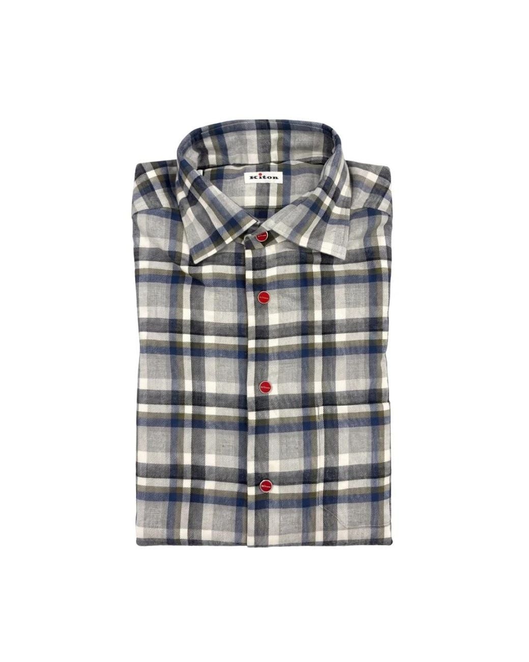 Kiton Gray Casual Shirts for men