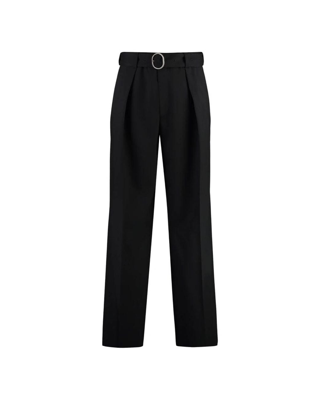 Jil Sander Black Straight Trousers for men