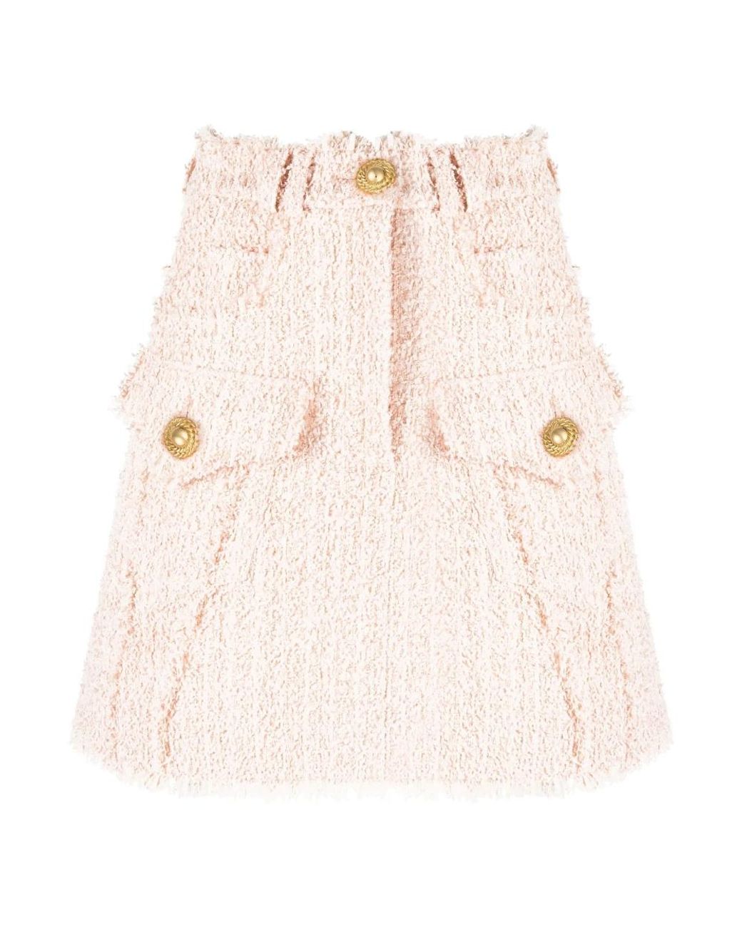 Balmain Rokken ,Tweed Tweed Miniskirt Casual Style in het Pink