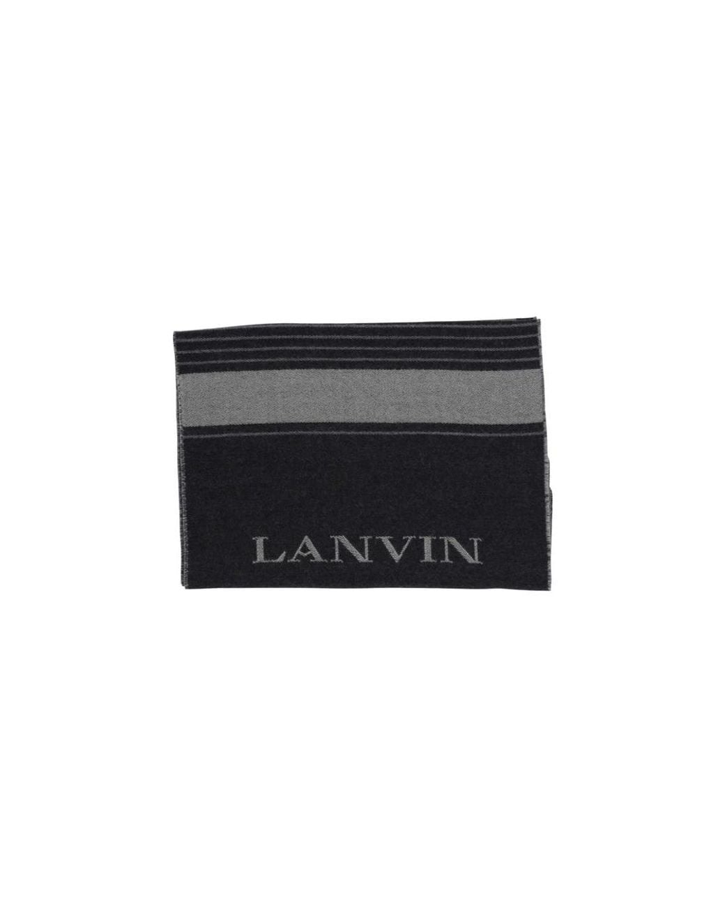 Lanvin Sjaal Met Strepen En Franjes in het Black voor heren