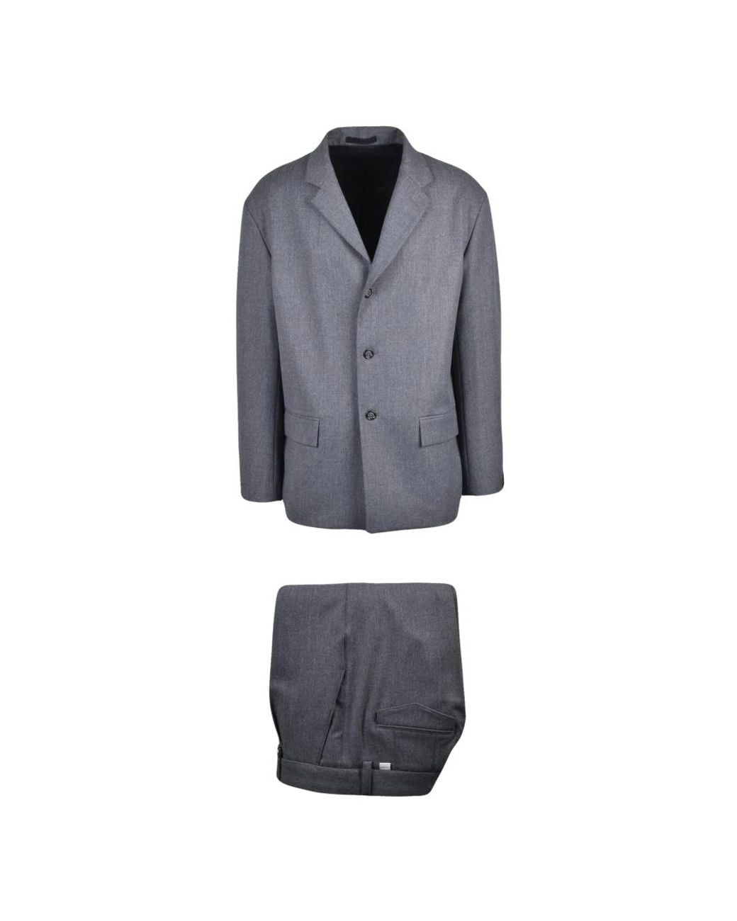Paolo Pecora Gray Single Breasted Suits for men