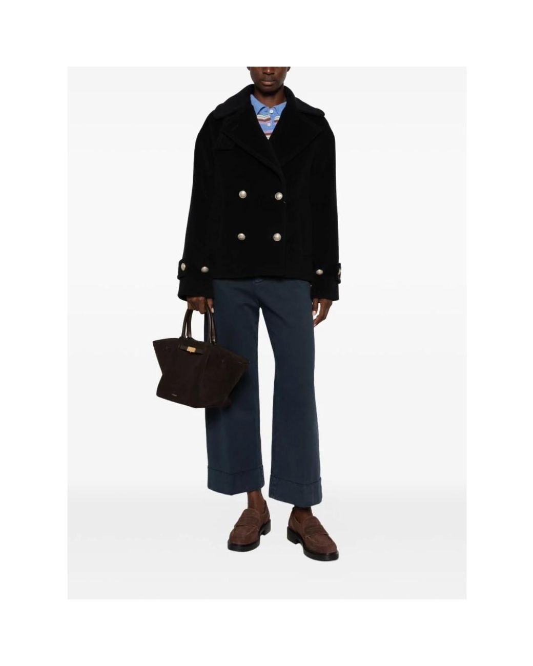 Tagliatore Black Double-Breasted Coats