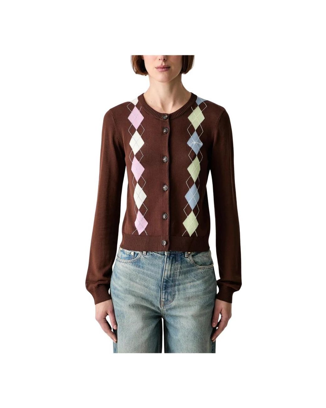 Cardigans Ganni de color Red