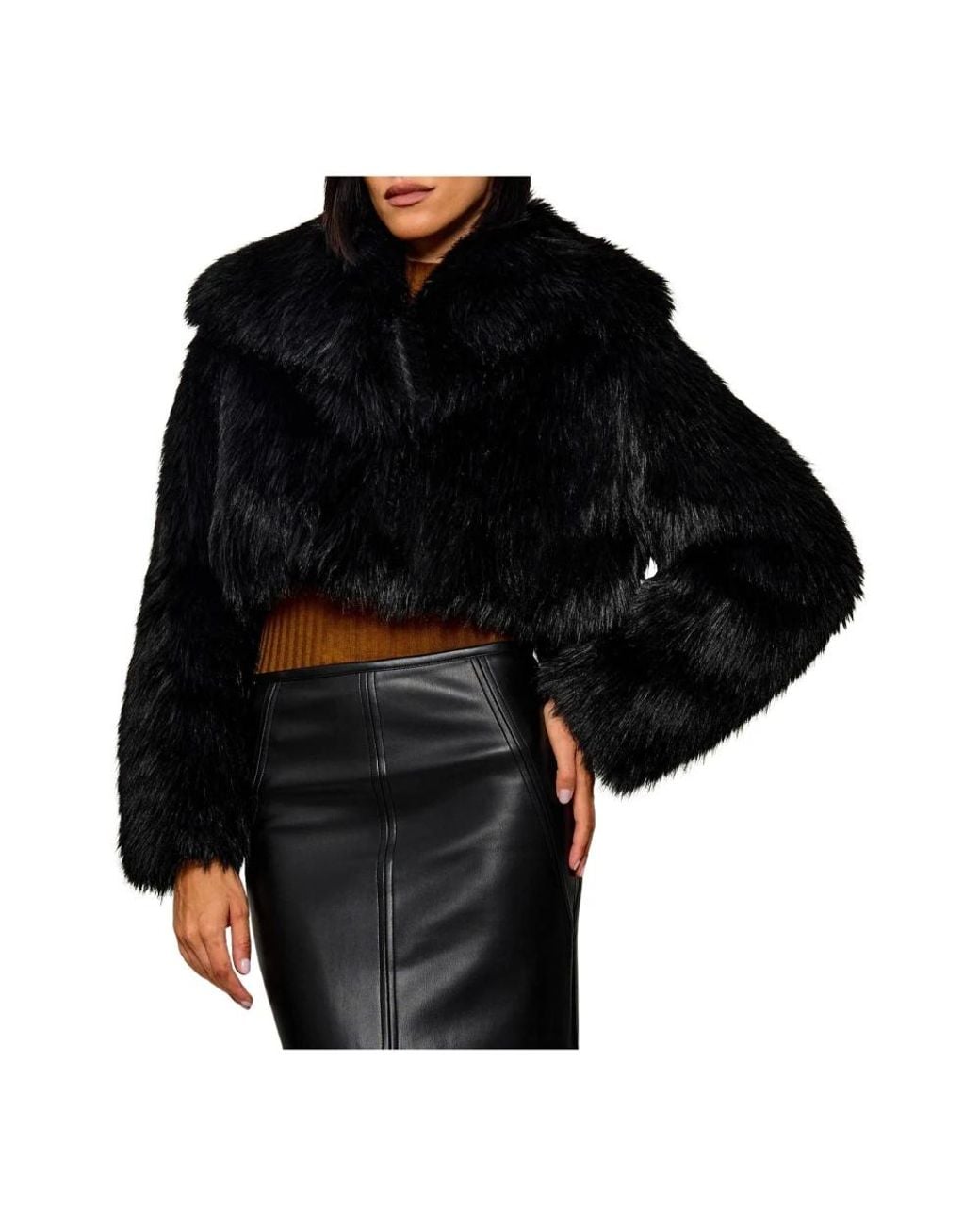 Patrizia Pepe Black Faux Fur & Shearling Jackets