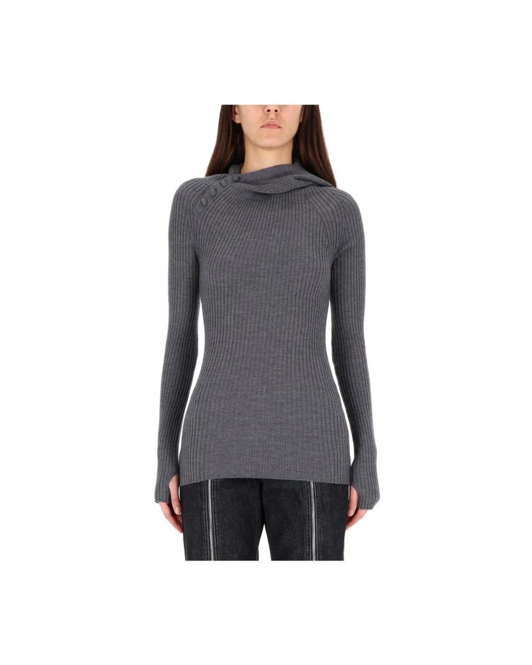 Jean Paul Gaultier Gray Round-Neck Knitwear