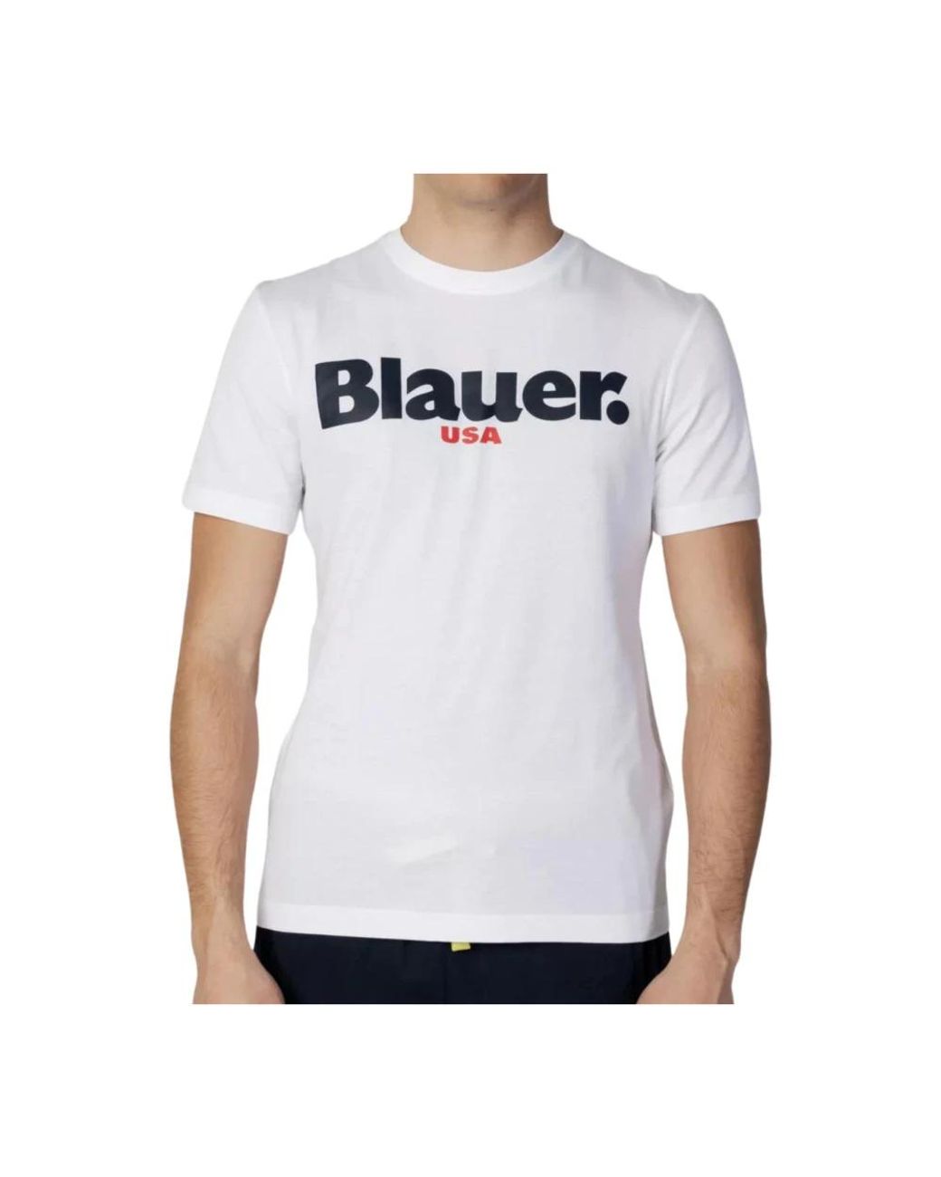 Blauer T-Shirts in het White voor heren