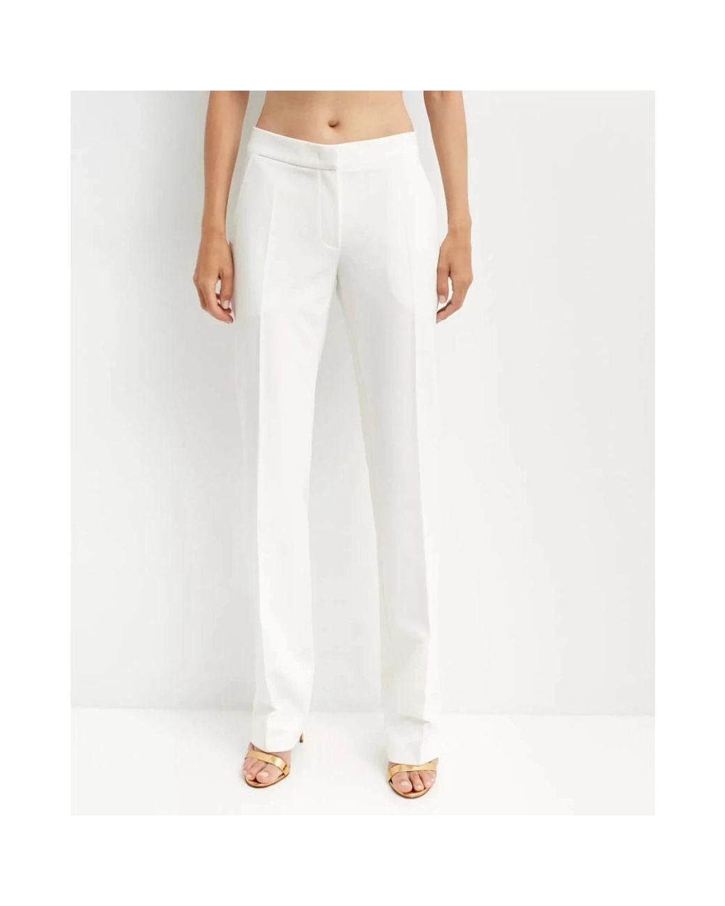 Nue White Slim-Fit Trousers