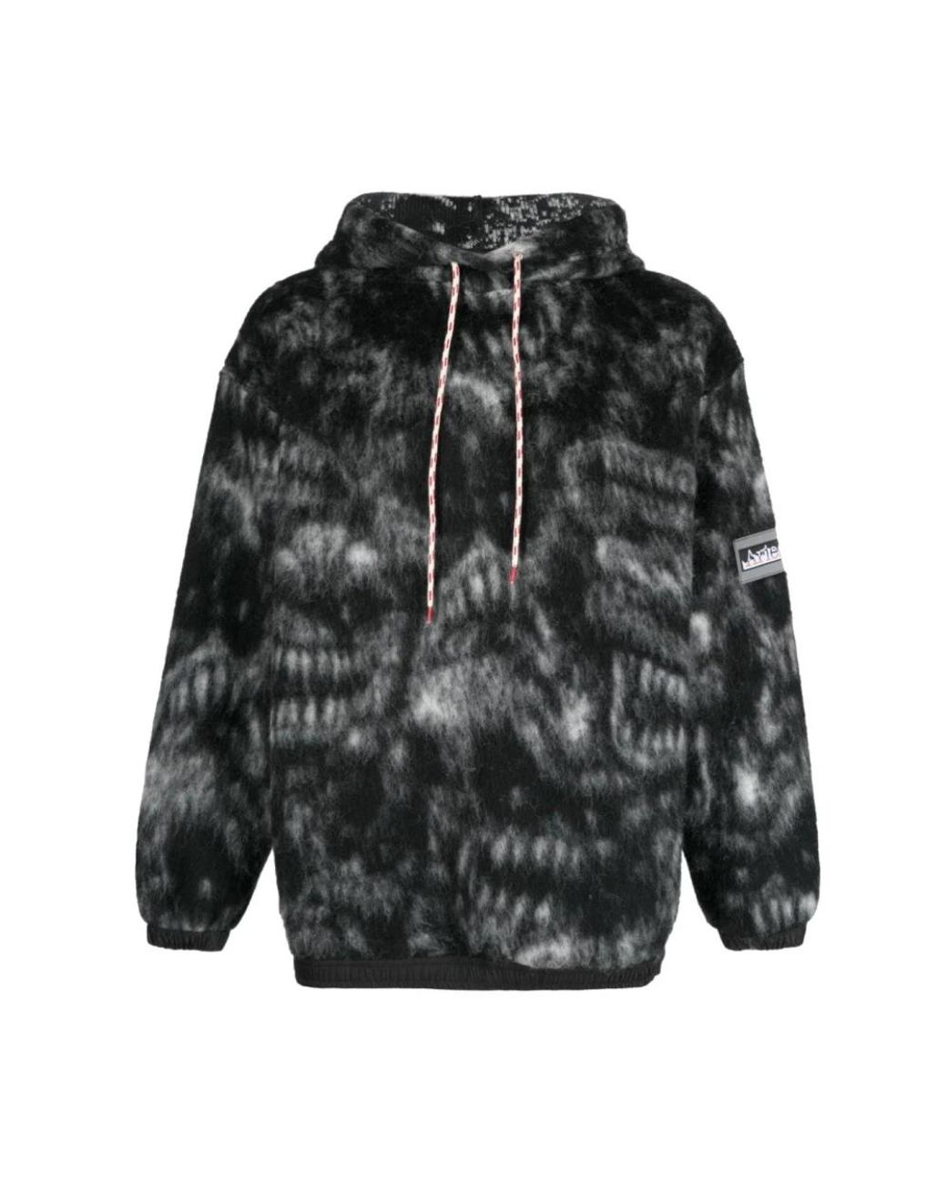 Aries Hoodies & Sweatvesten ,Zwart ,Polyester Oversized Monster Sweatshirt in het Black voor heren
