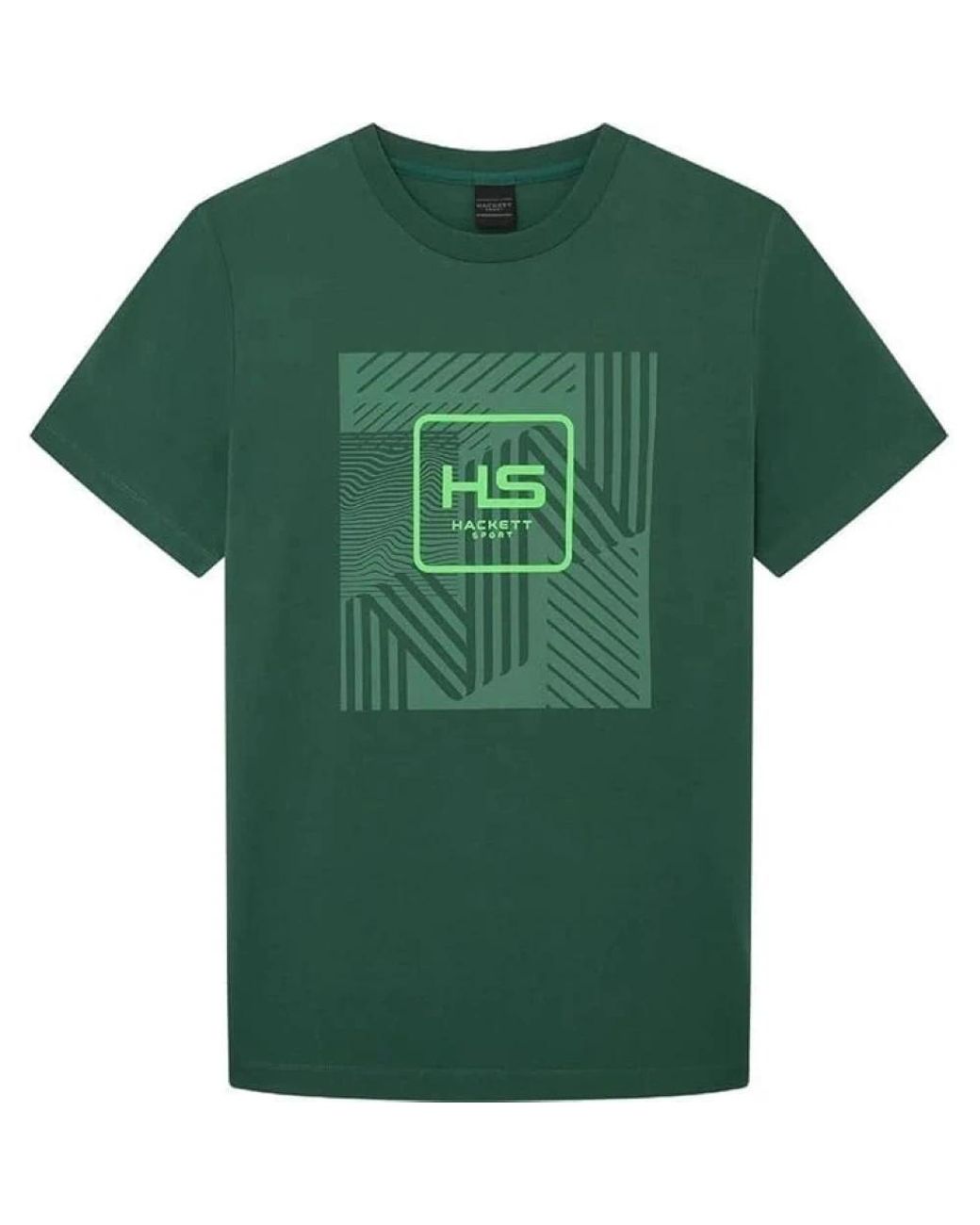 Hackett Tops ,Groen ,Hs Graphic T-Shirt in het Green voor heren