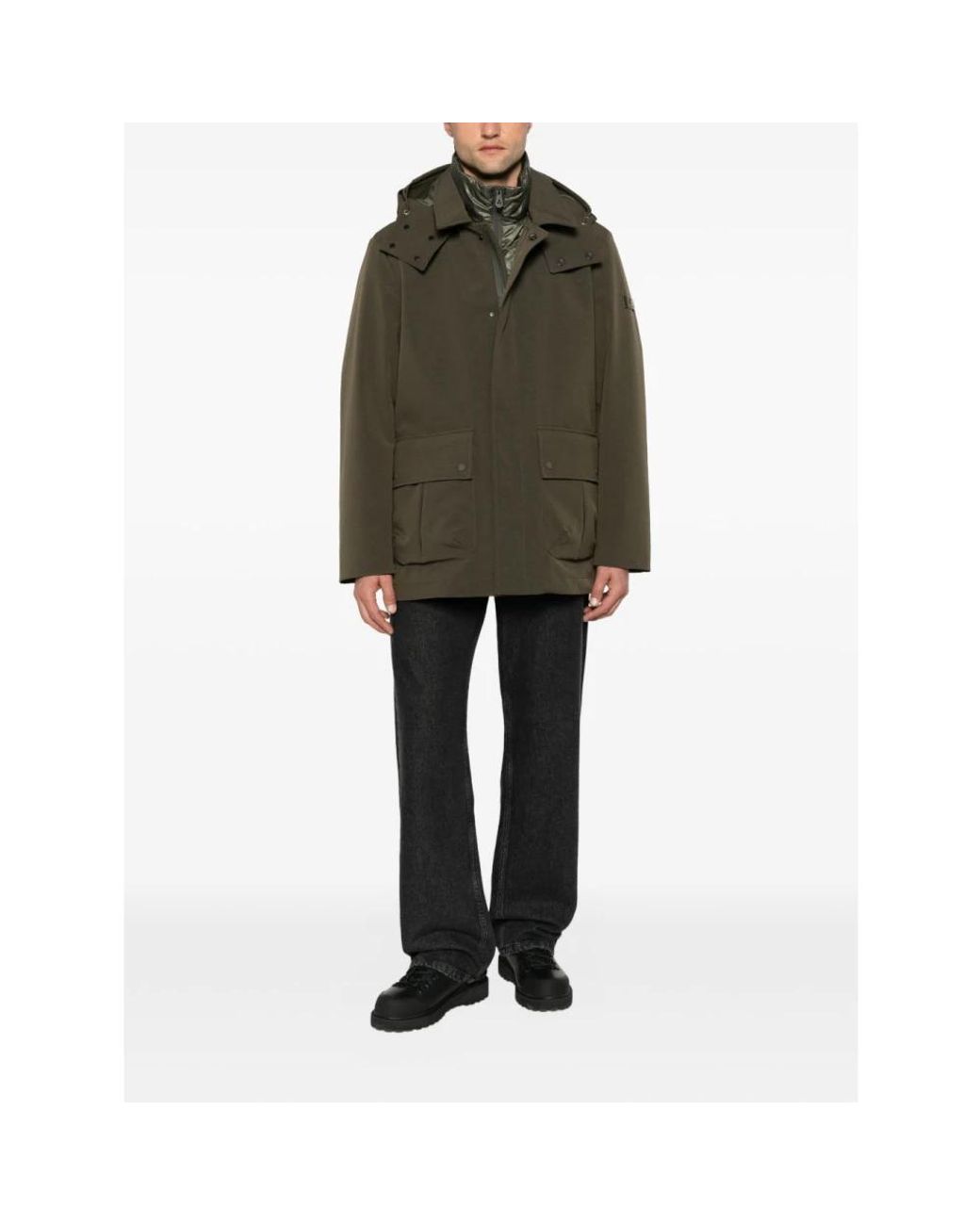 Peuterey Green Parkas for men